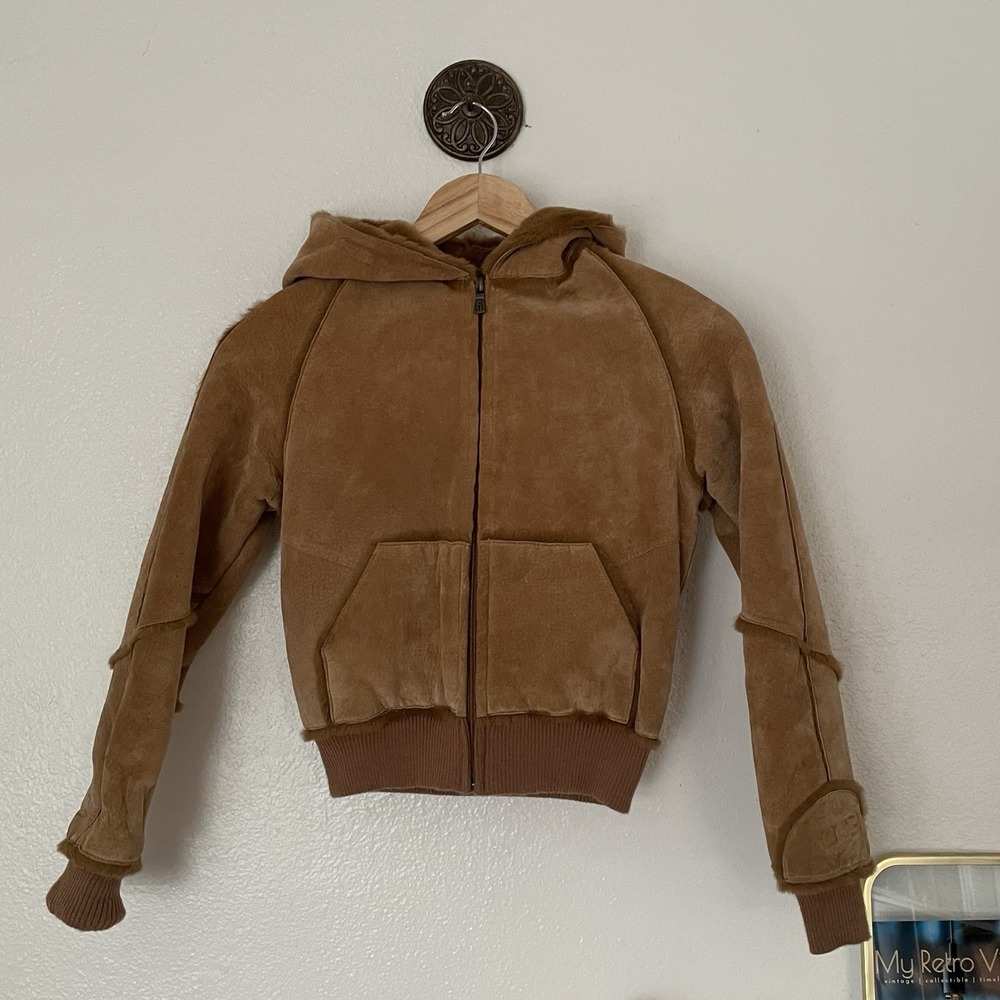 UGG Suede Jacket With Hood Kid's Size 12‎